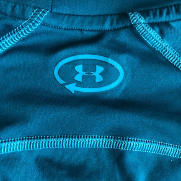 Under Armour Semi-Fitted HeatGear Teal Tee - Picture 5 of 5